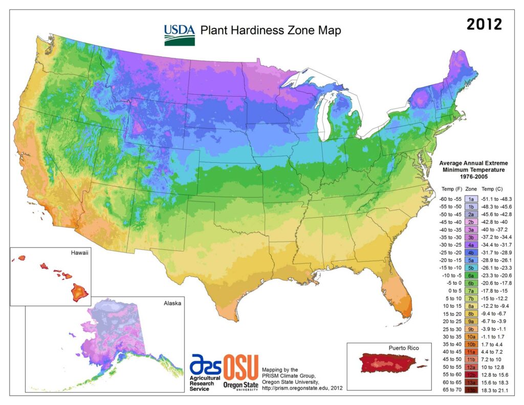 2012 Plant Hardiness Zone Map